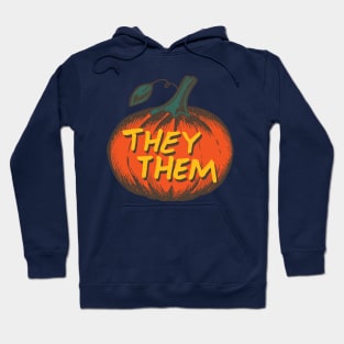 LGBTQIA+ They them Pronouns Jack-O-Lantern Pumpkin Hoodie